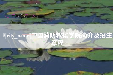 大悟中国消防救援学院简介及招生章程