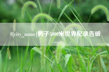大悟男子5000米世界纪录告破