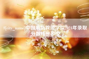 大悟中国消防救援学院2024年录取分数线是多少