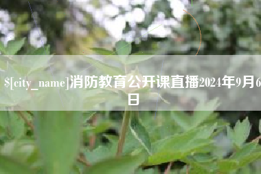 大悟消防教育公开课直播2024年9月6日