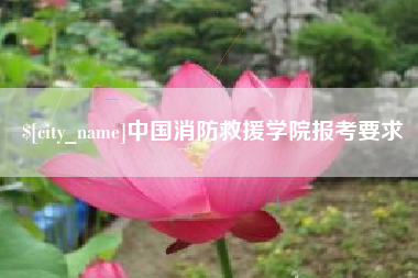 大悟中国消防救援学院报考要求