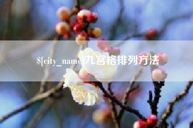 大悟九宫格排列方法