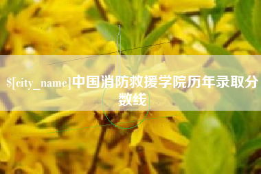 大悟中国消防救援学院历年录取分数线