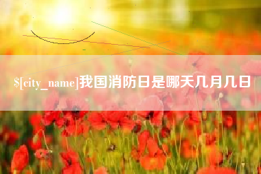 大悟我国消防日是哪天几月几日