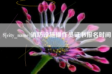 大悟消防设施操作员证书报名时间