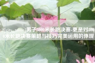 大悟男子5000米长跑决赛-更是对5000米长跑决赛策略与技巧完美运用的体现