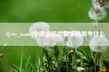 大悟中国消防救援学院都考什么