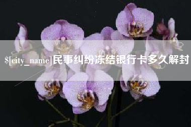 大悟民事纠纷冻结银行卡多久解封