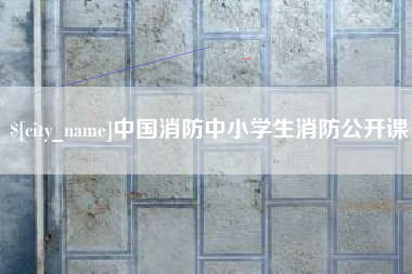 大悟中国消防中小学生消防公开课