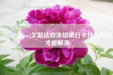 大悟欠款法院冻结银行卡什么时候才能解冻