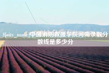 大悟中国消防救援学院河南录取分数线是多少分