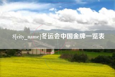 大悟冬运会中国金牌一览表