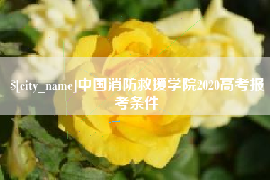 大悟中国消防救援学院2020高考报考条件