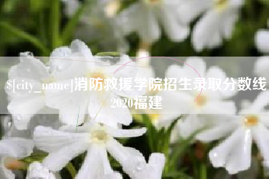 大悟消防救援学院招生录取分数线2020福建