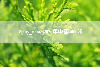 大悟2020年中国5000米