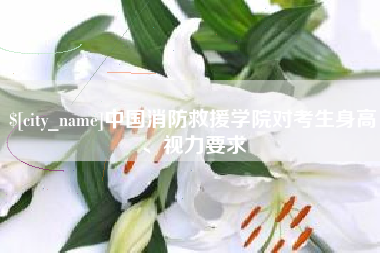 大悟中国消防救援学院对考生身高、视力要求