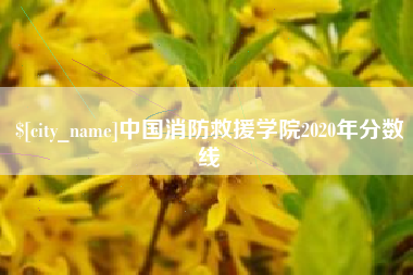大悟中国消防救援学院2020年分数线