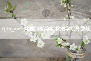 大悟中国消防学院救援学院分数线